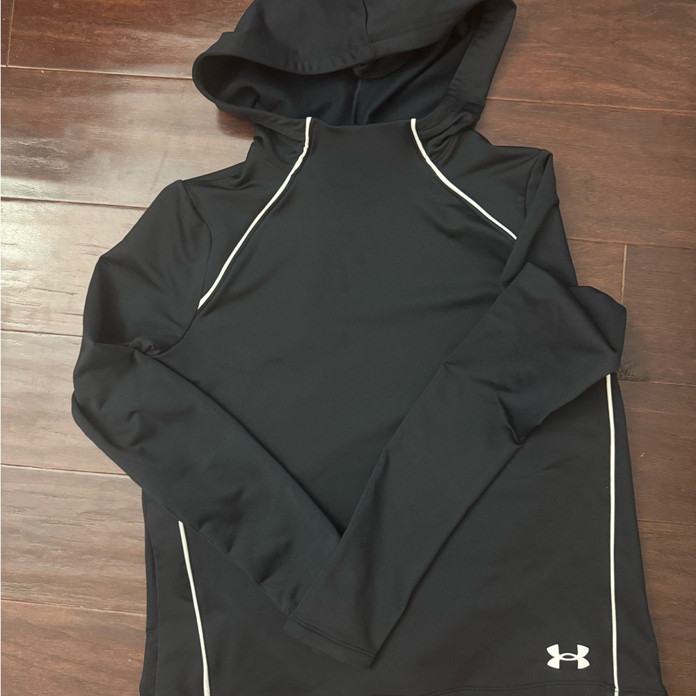 Under Armour Black Hoodie with White Logo